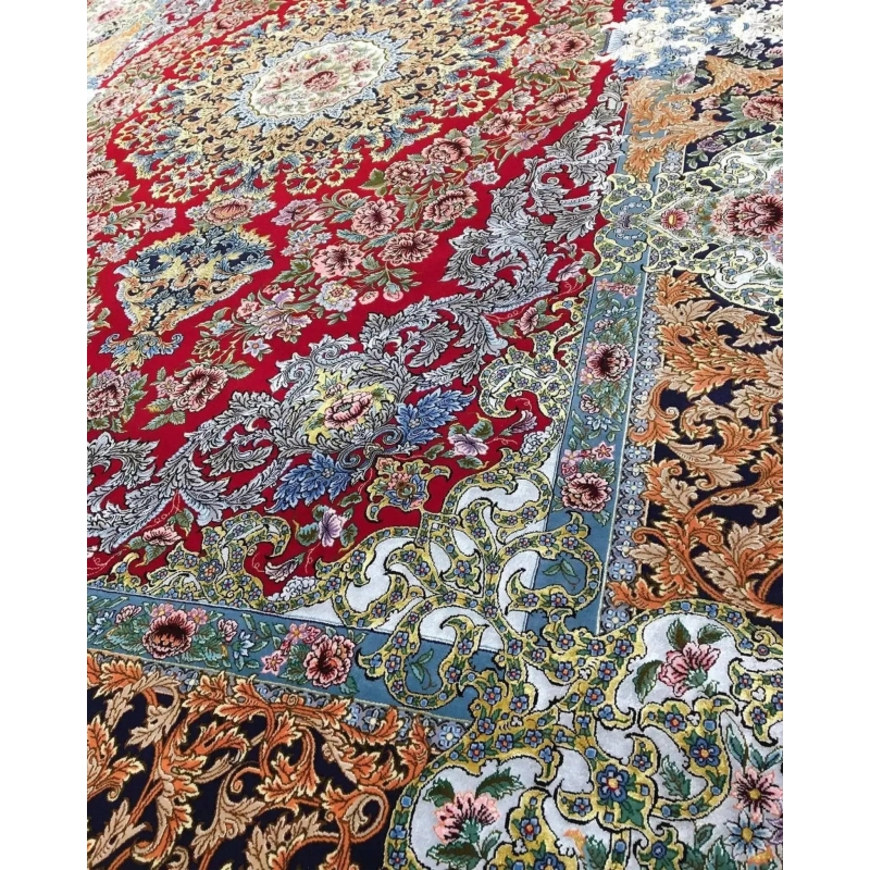Exquisite Persian carpet showcasing traditional Isfahan motifs and craftsmanship
