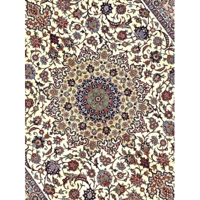 Exquisite handmade Persian carpet for sale, crafted in Isfahan, measuring 323 cm x 203 cm, perfect for home décor.