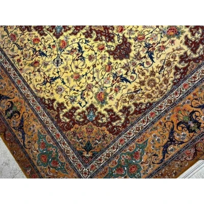 "Persian rug for sale online, crafted with 1,000,000 knots per square meter in Isfahan"