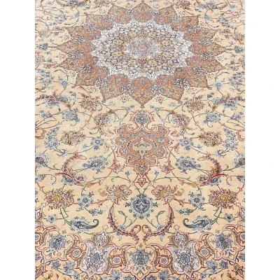 "Large Persian rug for sale, hand-knotted Isfahan carpet by Akhtarian"