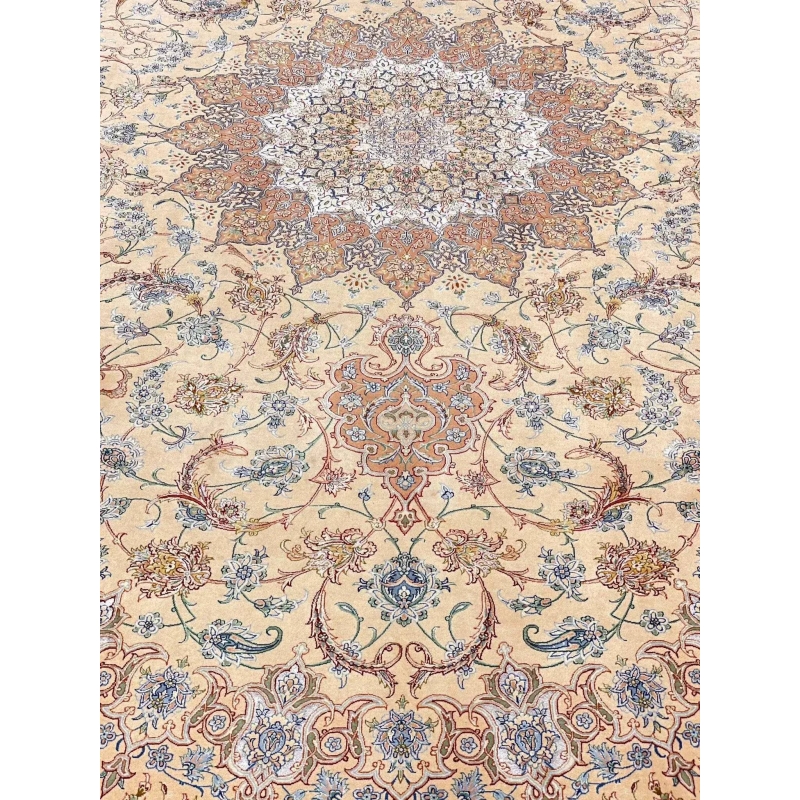 "Large Persian rug for sale, hand-knotted Isfahan carpet by Akhtarian"
