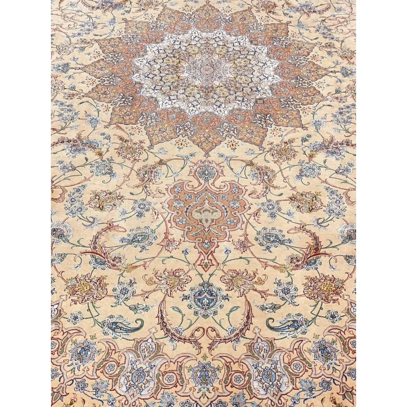"Large Persian rug for sale, hand-knotted Isfahan carpet by Akhtarian"