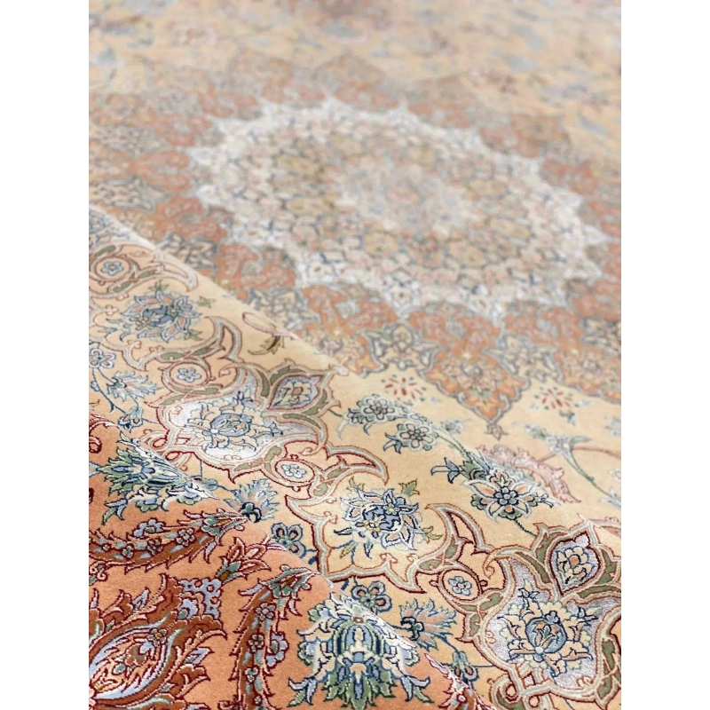"Premium Persian rug for living room, large wool and silk carpet for sale"