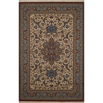 "Luxury wool and silk Isfahan Persian carpet by Karbasi Zadeh"