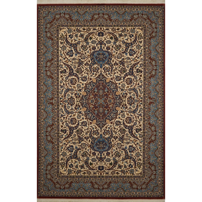 "Luxury wool and silk Isfahan Persian carpet by Karbasi Zadeh"