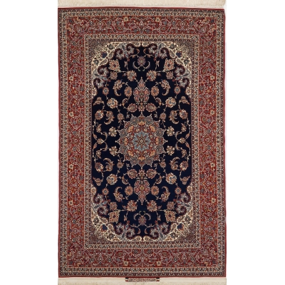 "Royal Persian rug by Seirafian featuring high knot density and traditional Isfahan design."