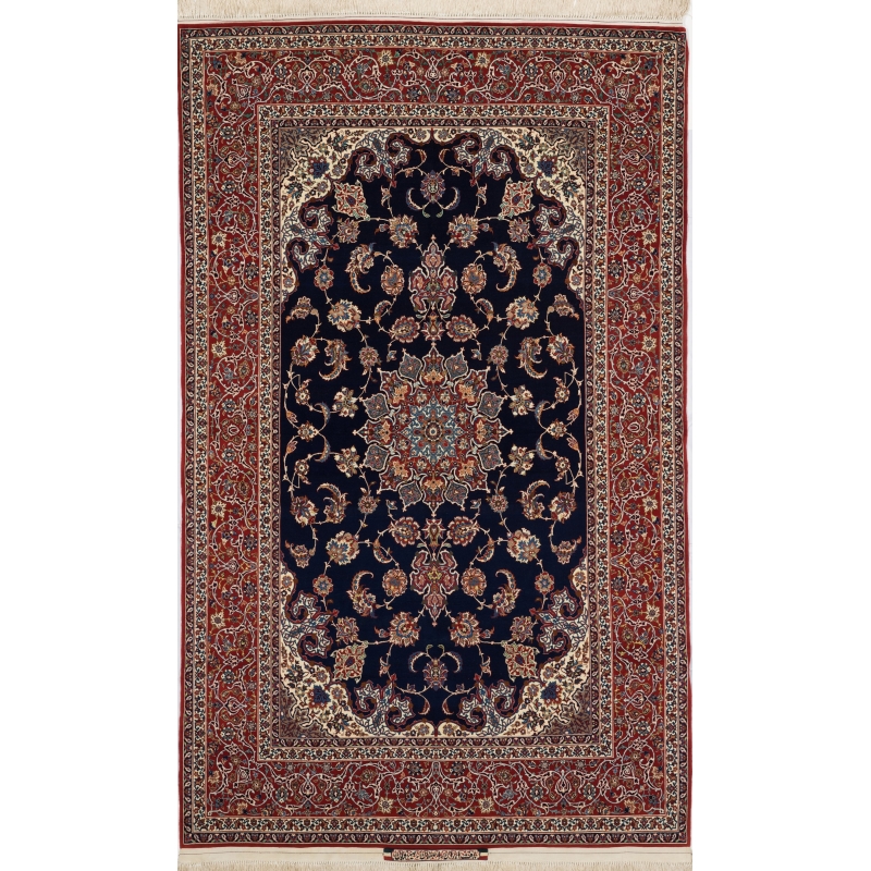 "Royal Persian rug by Seirafian featuring high knot density and traditional Isfahan design."