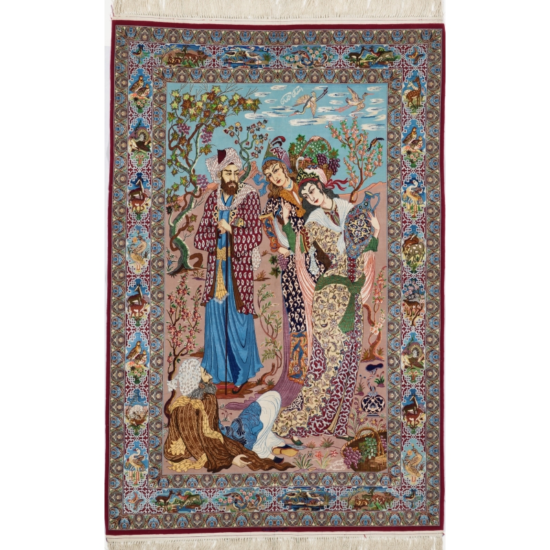 Bring elegance and sophistication to your home with this exquisite Persian Silk Runner crafted by the celebrated Master Akbar Mehdiee. Hand-knotted in Isfahan, this luxurious runner combines the finest wool and silk with intricate floral designs and vibrant natural dyes. Ideal for hallways or entryways, this masterpiece embodies the timeless beauty of Persian artistry.