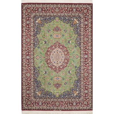 "Vibrant color scheme on oriental weaver rug crafted by Ahmad Zojaji"