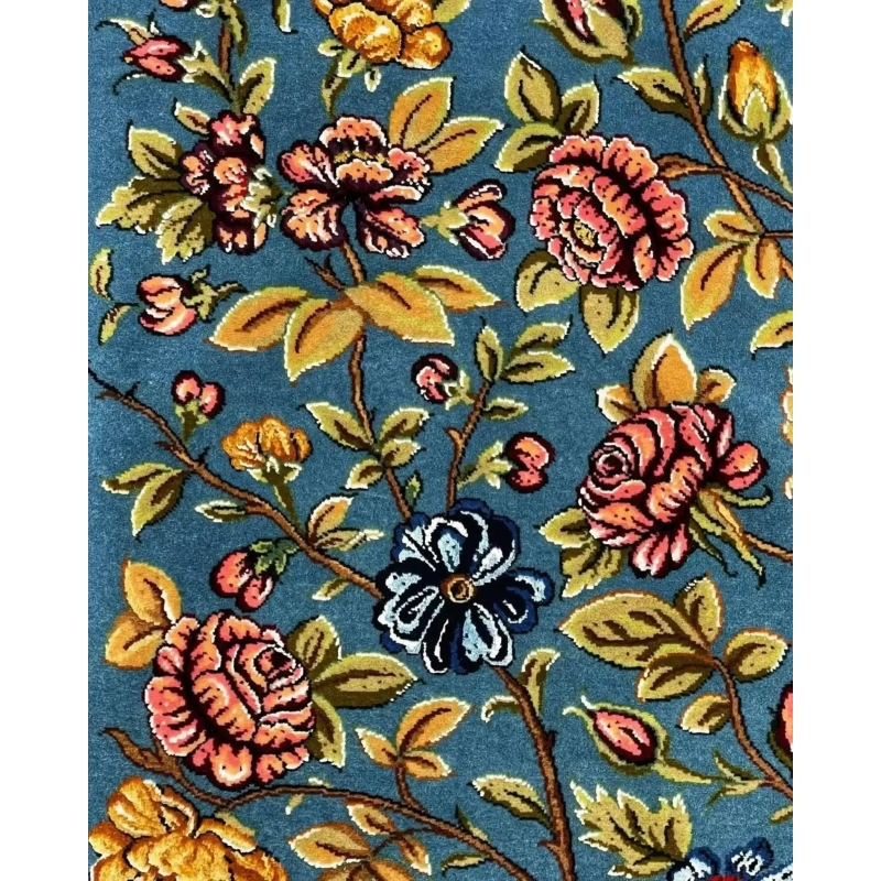 Exquisite silk and wool Persian rug from Isfahan, Iran, 1,000,000 knots per m²