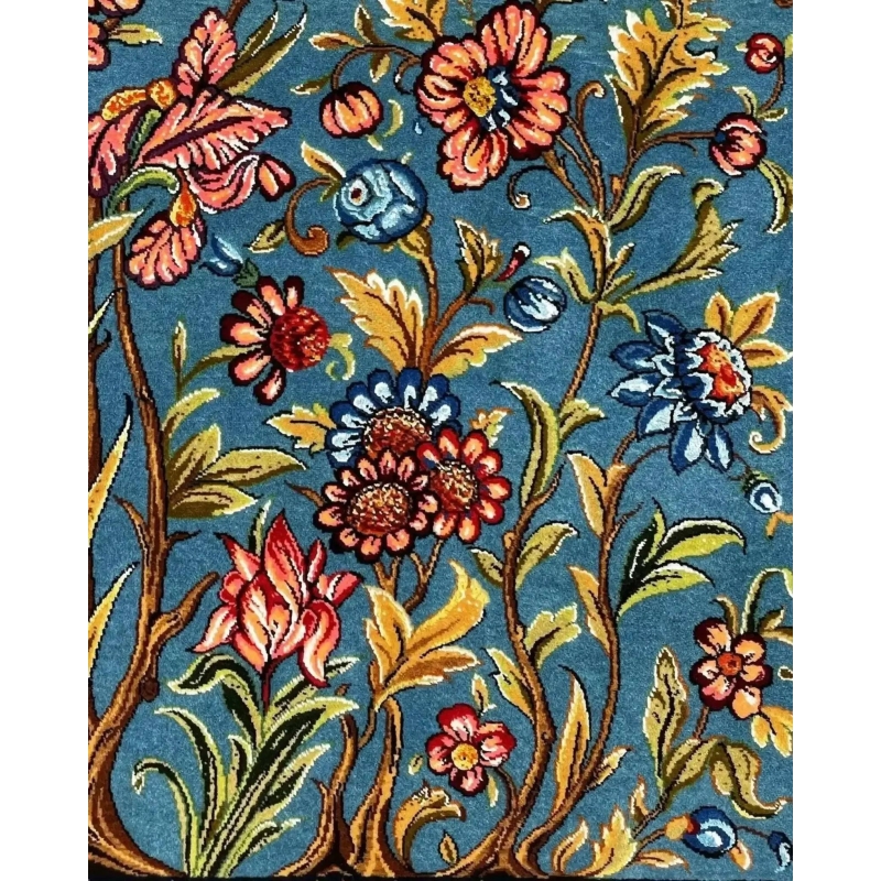 Authentic Isfahan rug by master weaver Mirzaie, 170 cm x 107 cm, with silk pile