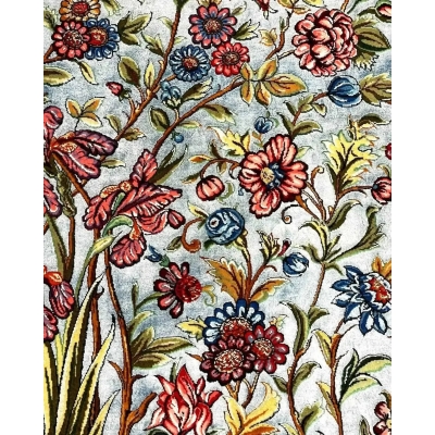 Authentic Isfahan Persian rug with silk and wool pile, 1,000,000 knots per m²
