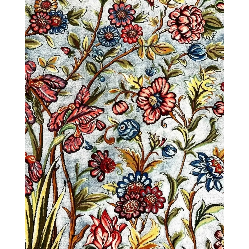 Authentic Isfahan Persian rug with silk and wool pile, 1,000,000 knots per m²
