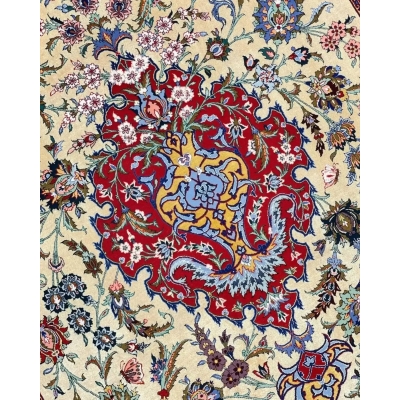 "Buy Luxurious Persian Rugs Online - Alvandie Isfahan Silk-Wool Rug, 1,000,000 knots per m²"
