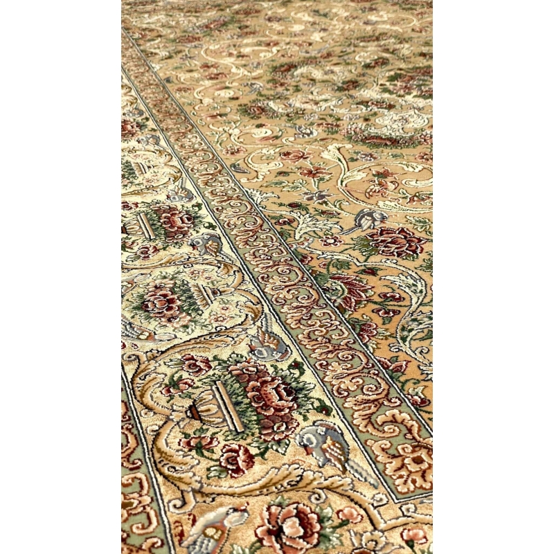 "Designer Isfahan Rug - Persian Rug with Silk & Wool, Hand-knotted, 6mm Thickness, 5.9x3.9 feet, Made in Iran"