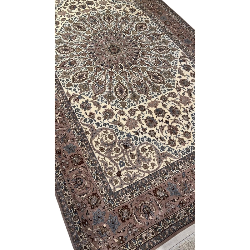 Hand-knotted 50-year-old Persian rug by Ghafarian.