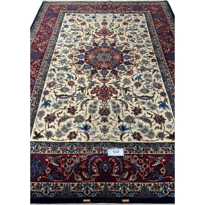 Deep red Persian rug with medallion design, 240x160 cm
