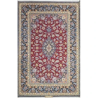Handmade Persian rug for sale, red and blue tones, 235x155 cm

