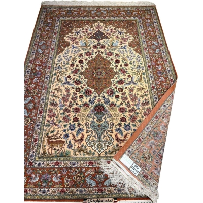 "Exclusive Persian carpet from Isfahan, crafted by Ms. Fattah, with 1,000,000 knots per square meter."