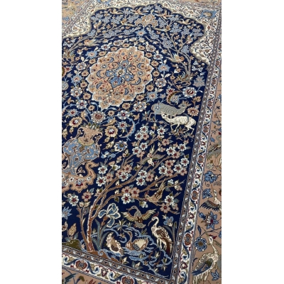 Limited Edition Persian Rug showcasing intricate blue and brown patterns