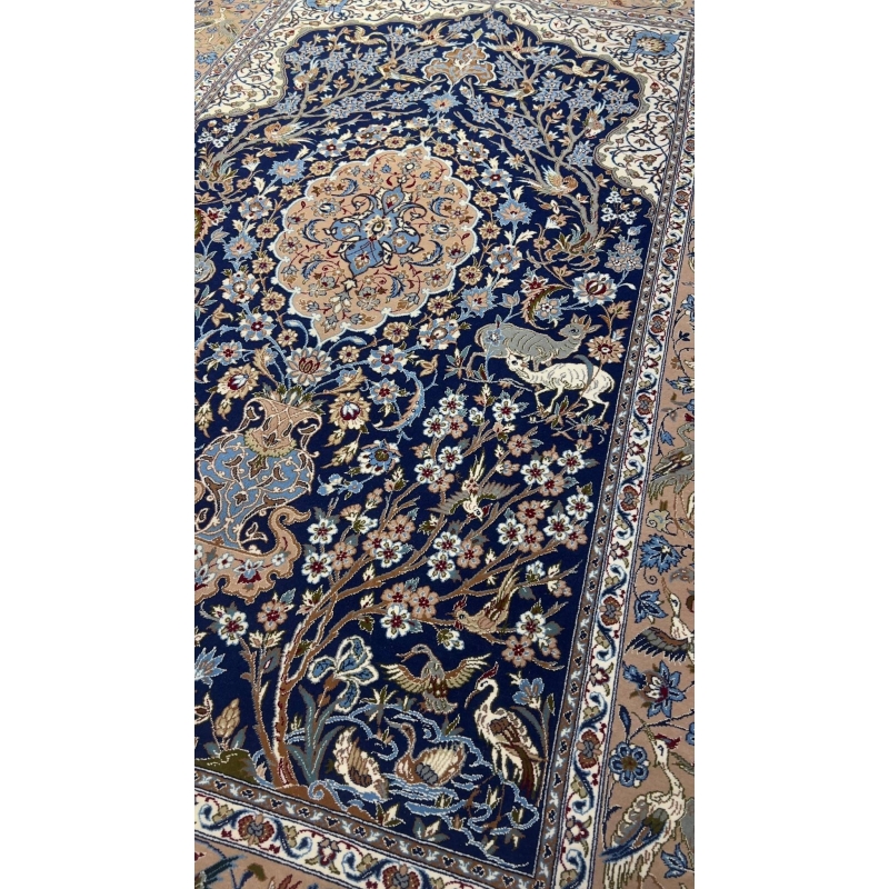 Limited Edition Persian Rug showcasing intricate blue and brown patterns