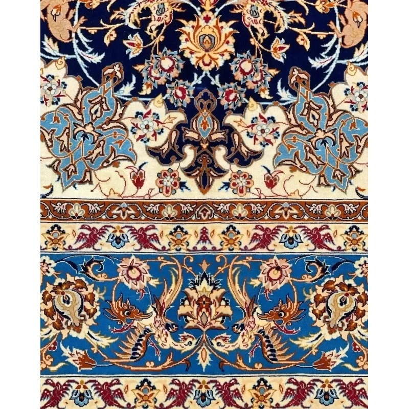 Beautiful 60-year-old Persian rug from Isfahan, handwoven with 1,000,000 knots per square meter.