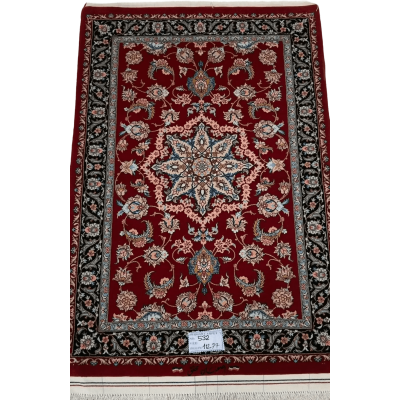 Red oriental rug 112x77 cm, knotted by hand