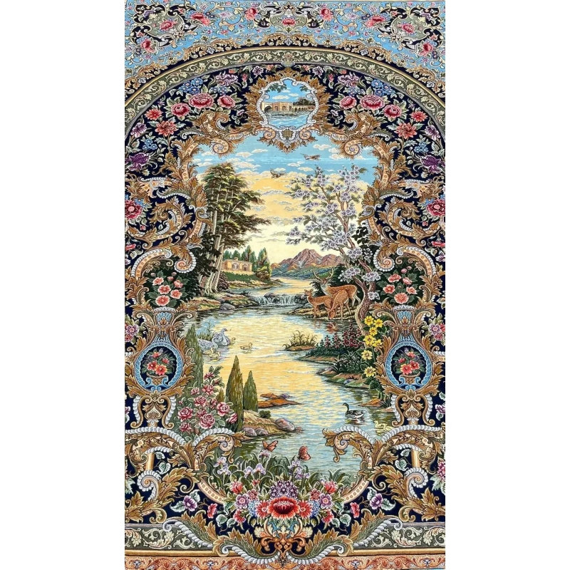"Isfahan Persian rug by Mirzaie – Limited edition hand-knotted wool and silk rug, available online"