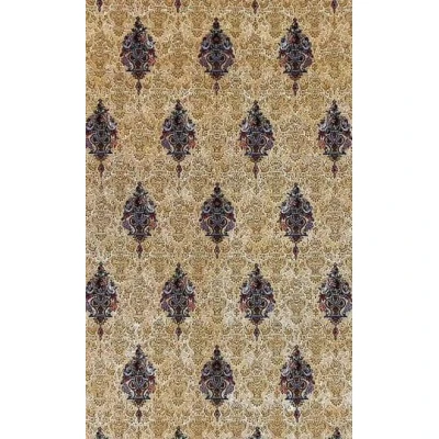 Close-up of a handmade Persian carpet showcasing the fine craftsmanship and detailed knot work of master weaver Hassan Dardashtie. Made from silk and wool, the design is elegant and intricate.