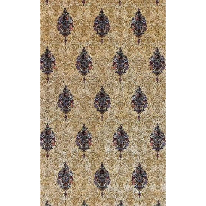 Close-up of a handmade Persian carpet showcasing the fine craftsmanship and detailed knot work of master weaver Hassan Dardashtie. Made from silk and wool, the design is elegant and intricate.