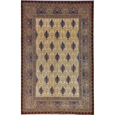 Top view of a rare Persian rug crafted by the late master Hassan Dardashtie, featuring intricate silk and wool patterns in vibrant colors. The rug is a luxurious addition to any room.

