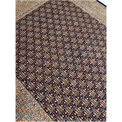 Unique Isfahan rug with traditional oriental design by Master Haghighie