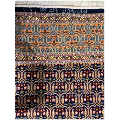 Luxurious Persian wool and silk rug, 8.1x5.6 ft, Isfahan