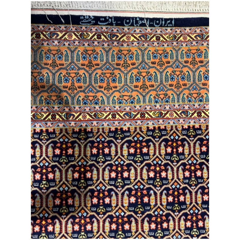 Luxurious Persian wool and silk rug, 8.1x5.6 ft, Isfahan