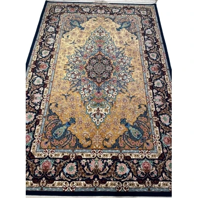 "Luxury Persian rug with silk and wool, created by Akbar Mehdiei"