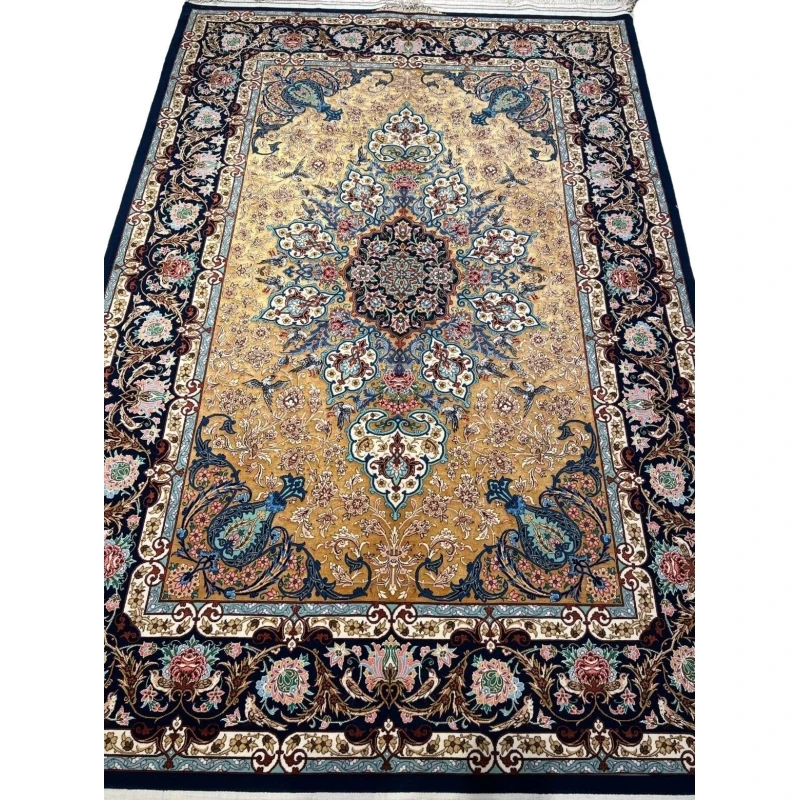 "Luxury Persian rug with silk and wool, created by Akbar Mehdiei"
