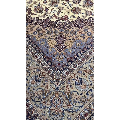 "Elegant Persian Rug by Zolfagharie, Hand-Knotted 60 Years Ago in Isfahan, Iran" – Emphasizing elegance, age, and origin.