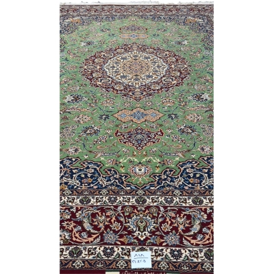 "Master oriental weaver rug by Ahmad Zojaji, 310x205 cm in green tones"