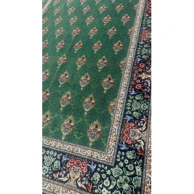 Large 400 cm x 200 cm rug featuring intricate floral patterns and high knot density