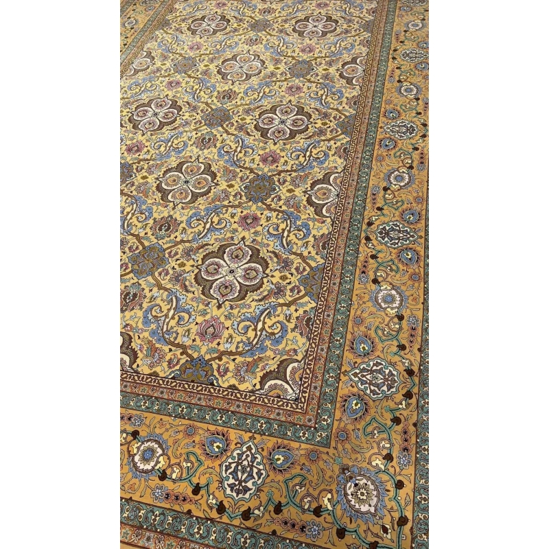 Unique 3ft x 4ft Persian carpet by Master Weaver Haghieghie with detailed craftsmanship