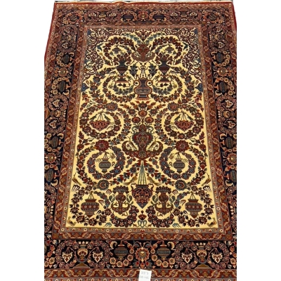 Vintage oriental rug from a 75-year-old collection featuring elaborate floral motifs