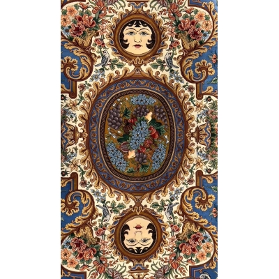 Handcrafted Persian silk runner with intricate patterns by Master Akbar Mehdiee