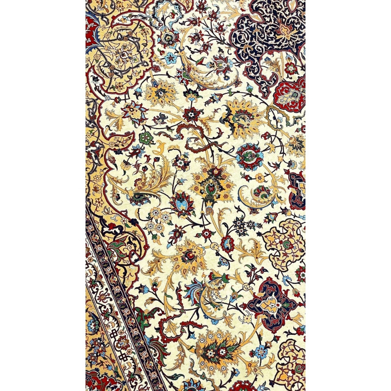 "Premium Persian silk and wool rug measuring 360x260 cm for sophisticated spaces."