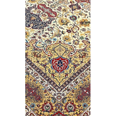 "Seirafian rug featuring intricate floral motifs and vibrant natural colors."