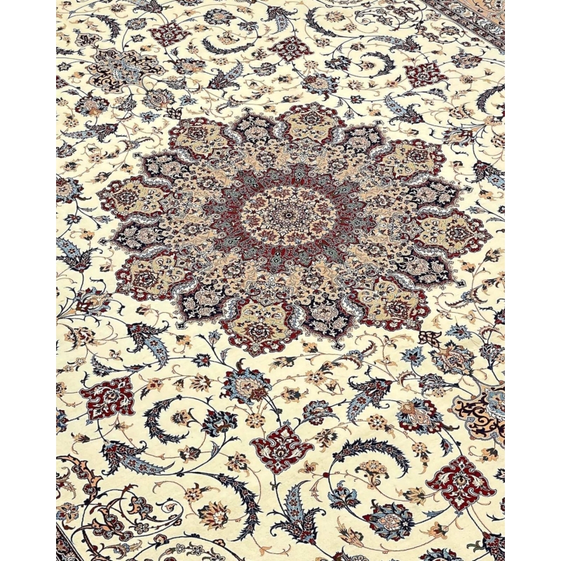 "Master Bagher Seirafian handmade Persian rug, showcasing traditional Persian artistry."