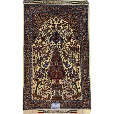 Hand-knotted Persian carpet by Master Bagher Seirafian with a tree of life motif.
