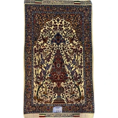 Hand-knotted Persian carpet by Master Bagher Seirafian with a tree of life motif.
