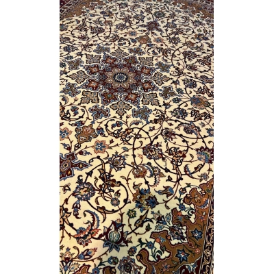 "Seirafian Persian rug showcasing a medallion and vibrant border design."