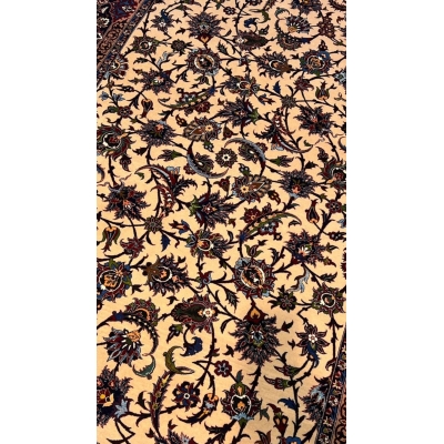 "Close-up of decorative elements in Seirafian rug by Ahmad Reza Seirafian"