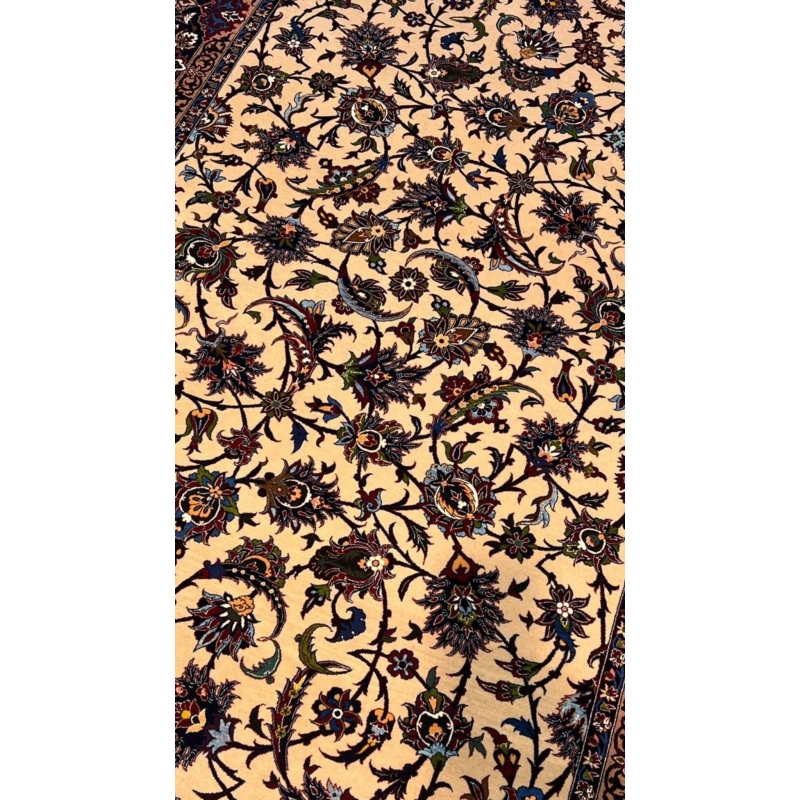 "Close-up of decorative elements in Seirafian rug by Ahmad Reza Seirafian"
